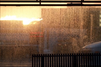 Bus Stop After the Rain