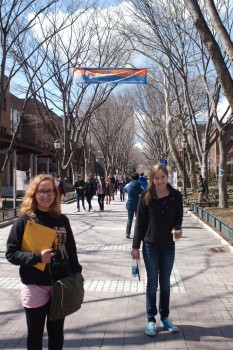 Dorothy and LKarlee on Locust Walk