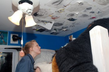 Hannah Admires Julia's Ceiling