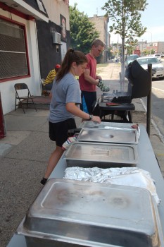 Cooking Burgers and Dogs