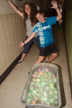 Anna and Shelly with Water Balloons