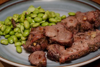 A Simple Meal of Lamb and Edamame