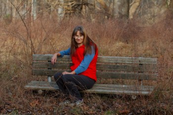 Cathy On A Park Bench