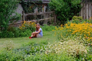 Cathy in Her Garden