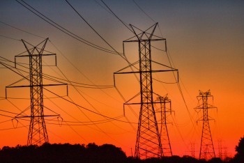 Sunset With Powerlines