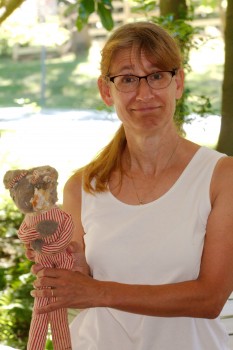 Cathy and One of Her Old Stuffed Animals