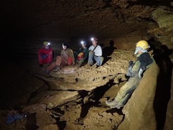 Seth, Stephen, Carmela, George, and Ralph in the Slab Room