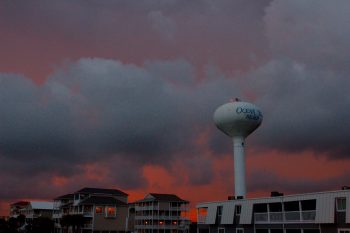 Ocean Isle Water Tower at Sunset