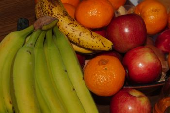 Fruit - Bananas, Mandarins, and Apples