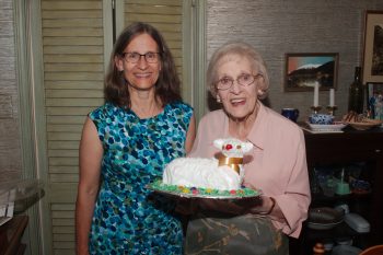 Cathy, Margaret, and Lamb Cake