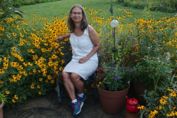 Cathy In The Back Garden