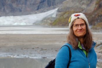 Cathy at the Mendenhall