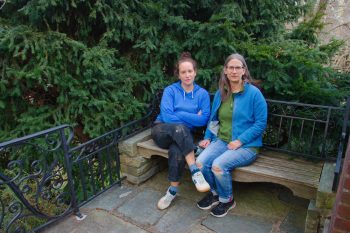 Dorothy and Cathy at Dumbarton Oaks