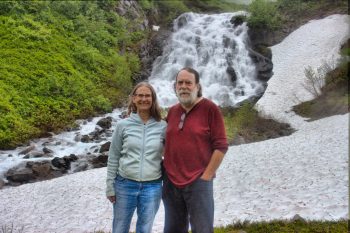 Cathy and Henry in Front of Granite Cataract