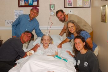 Margaret with David, Jim, Jeff, Cathy, Dorothy