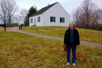 Cathy at the Dunker Church, Antietam Battlefield