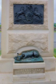 Dog on Gettysburg Monument